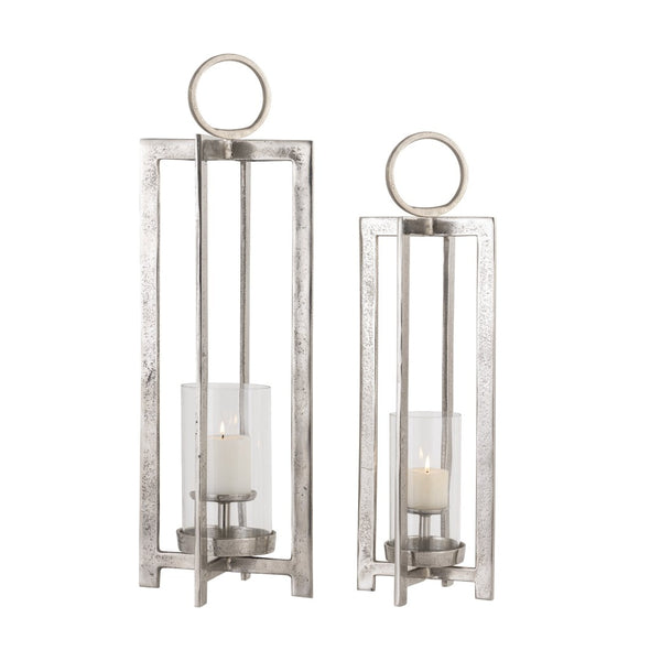 Atlas Wilmot Lantern - Timeless Polished Nickel Accent for Elegant Illumination in Any Space Small Silver AC11684-01