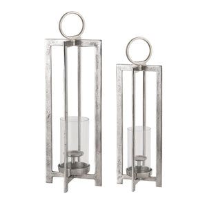 Atlas Wilmot Lantern - Timeless Polished Nickel Accent for Elegant Illumination in Any Space Small Silver AC11684-01