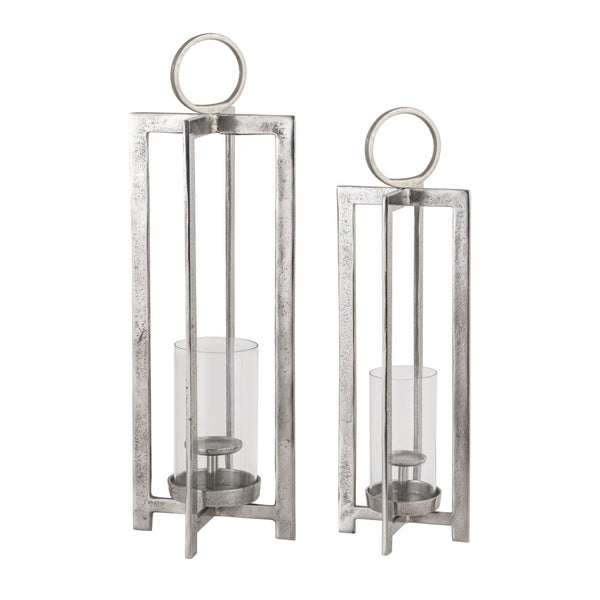 Atlas Wilmot Lantern - Timeless Polished Nickel Accent for Elegant Illumination in Any Space Small Silver AC11684-01