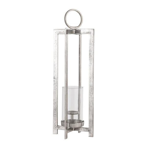 Atlas Wilmot Lantern - Timeless Polished Nickel Accent for Elegant Illumination in Any Space Large Silver AC11684-02