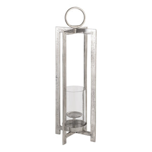 Atlas Wilmot Lantern - Timeless Polished Nickel Accent for Elegant Illumination in Any Space Large Silver AC11684-02