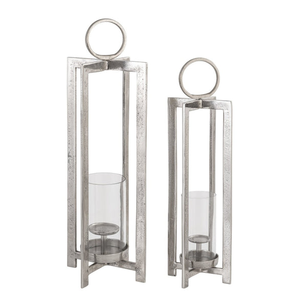 Atlas Wilmot Lantern - Timeless Polished Nickel Accent for Elegant Illumination in Any Space Large Silver AC11684-02