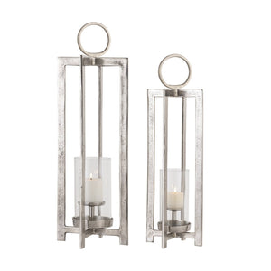 Atlas Wilmot Lantern - Timeless Polished Nickel Accent for Elegant Illumination in Any Space Large Silver AC11684-02