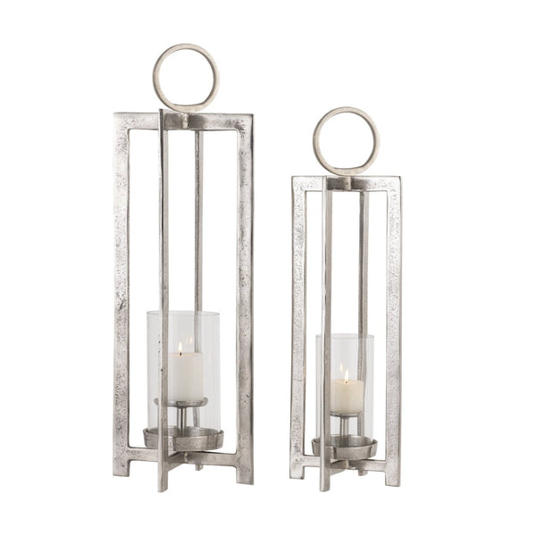 Atlas Wilmot Lantern - Timeless Polished Nickel Accent for Elegant Illumination in Any Space Large Silver AC11684-02