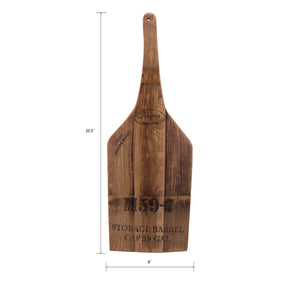 Atlas Wine Stave Bottle Shaped Server - Handcrafted Wooden Décor for Serving & Displaying Wine & Appetizers AC11686-01