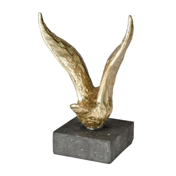 Atlas Winged Bird Sculpture Set of 3 - Elegant Gold-Finished Decor for Modern Home Styling & Display AC11687-01S