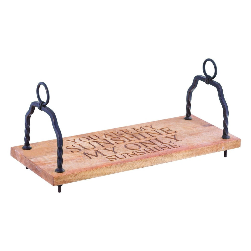 Atlas You Are My Sunshine Swing - Charming Natural Mango Wood Decor for Playful Home Accents & Nurseries AC11691-01