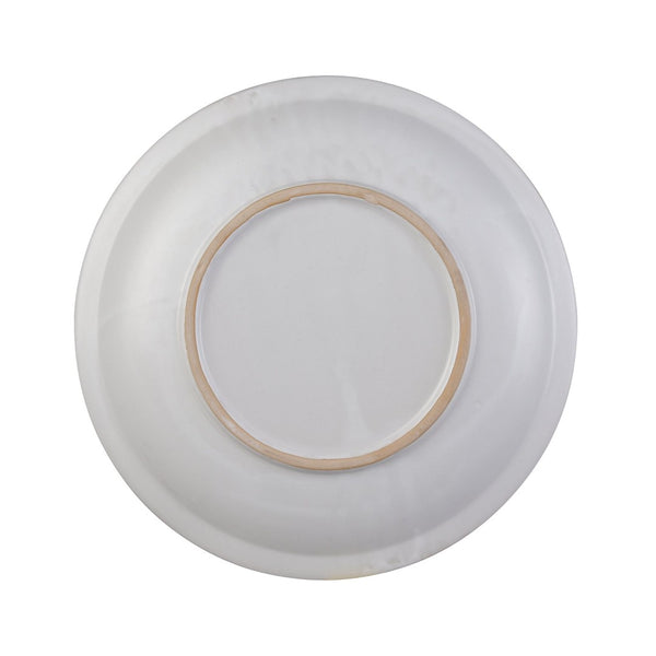 Atlas Yvonne Charger - Handcrafted Cream Glazed Decorative Accent with Floral Design for Unique Displays AC11692-01
