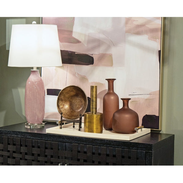 Atlas Elia Tray - Bone Decorative Serving Tray with Elegant Handles for Stylish Home Organization & Display AC11696-01