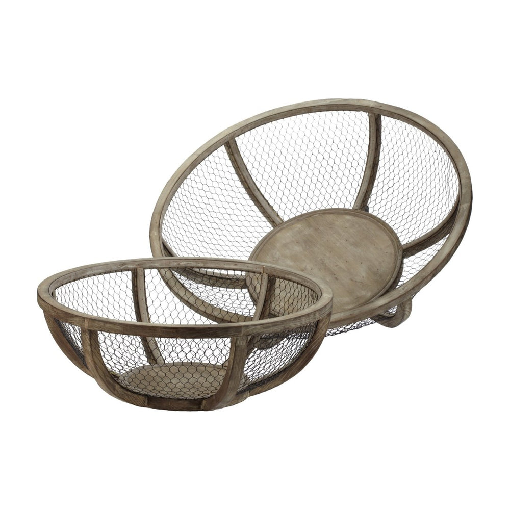 Atlas Wire Atlas Bowls - Set of 2 Vintage-Style Metal Decor Accents for Modern & Rustic Home Styling AC11699-01S