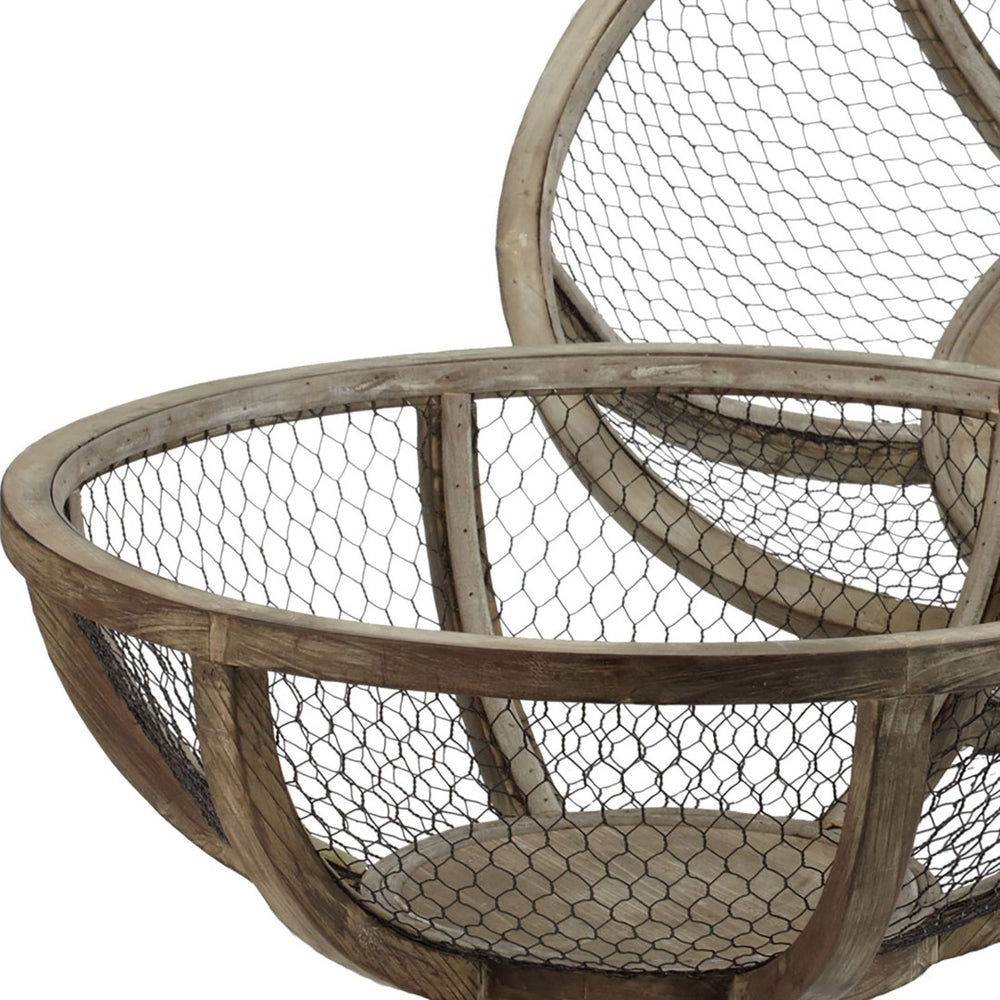 Atlas Wire Atlas Bowls - Set of 2 Vintage-Style Metal Decor Accents for Modern & Rustic Home Styling AC11699-01S