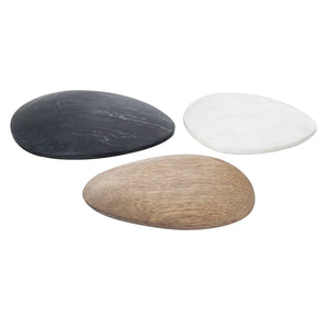 Atlas Cairn Decorative Object Set of 3 - Unique Marble and Wood Table Accents for Stylish Home Decor AC11700-01S