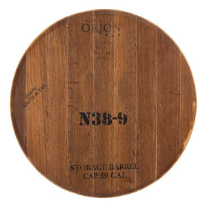 Atlas Wine Cask Lazy Susan - Rustic Rotating Tray for Effortless Serving, Farmhouse Décor & Gatherings AC11701-01