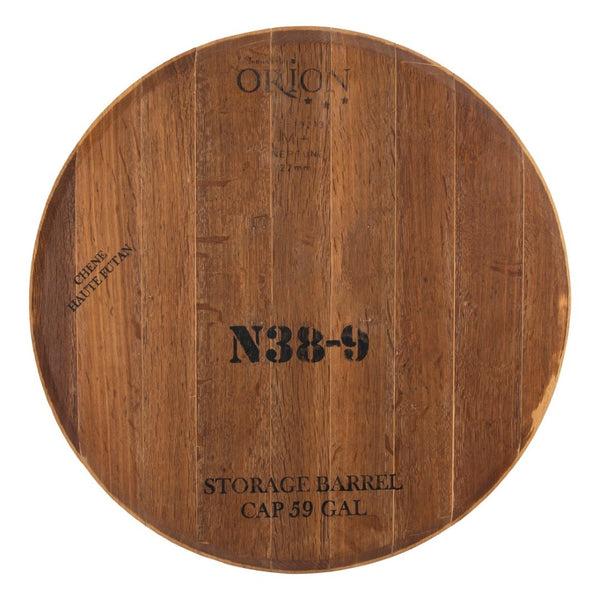 Atlas Wine Cask Lazy Susan - Rustic Rotating Tray for Effortless Serving, Farmhouse Décor & Gatherings AC11701-01