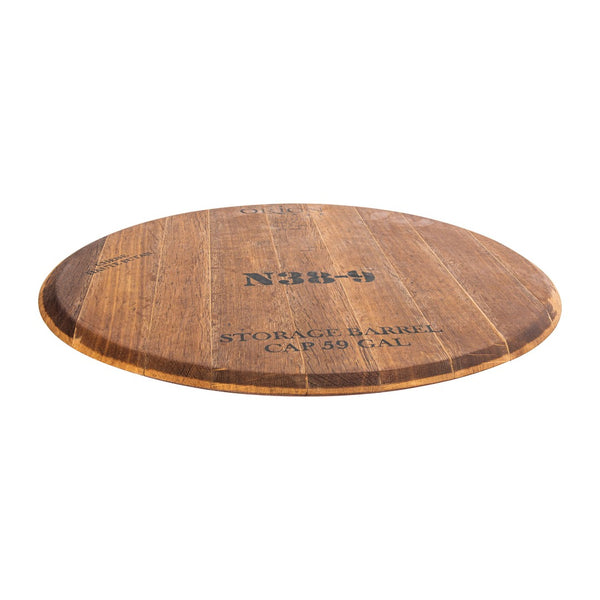 Atlas Wine Cask Lazy Susan - Rustic Rotating Tray for Effortless Serving, Farmhouse Décor & Gatherings AC11701-01