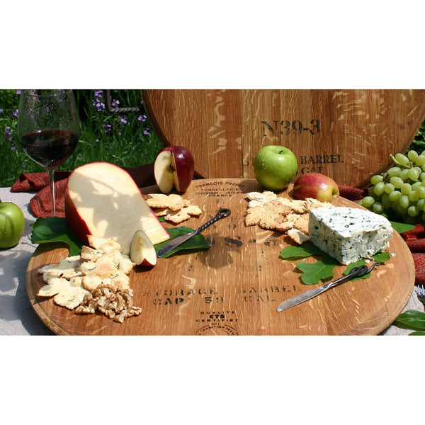 Atlas Wine Cask Lazy Susan - Rustic Rotating Tray for Effortless Serving, Farmhouse Décor & Gatherings AC11701-01