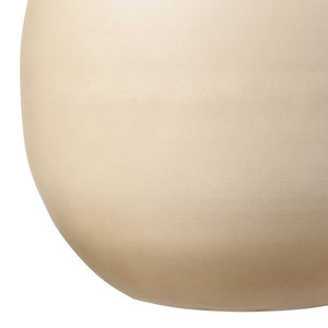 Atlas Delia Bottle II - Elegant Burnt Ivory Metal Vase with Curved Handles for Timeless Home Décor Accent AC11702-01