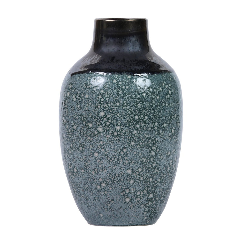 Atlas Clayton Vase - Modern Earthenware Decor with Two-Tone Glaze and Gold Accents for Stylish Interiors AC11703-01