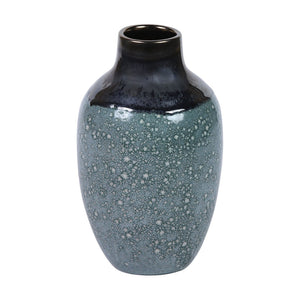 Atlas Clayton Vase - Modern Earthenware Decor with Two-Tone Glaze and Gold Accents for Stylish Interiors AC11703-01