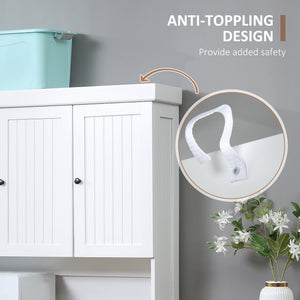 English Elm Homcom 71" Buffet & Hutch - Stylish Modern Pantry Cabinet With Microwave Counter, Storage & Safety Features W2225S00048