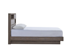 English Elm Aberdeen King Panel Bed Tall Headboard Gray Oak Finish Contemporary Bedroom Frame B078S00713