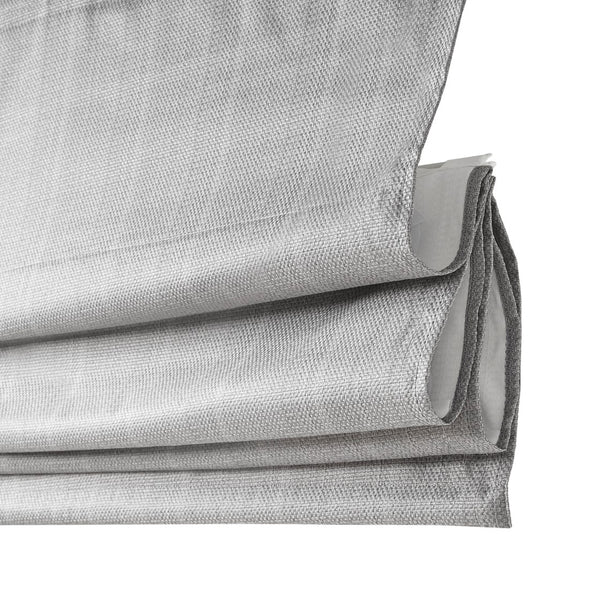 English Elm Basketweave Thermal Foambacking Roman Shade with Cordless Lift, OEKO-TEX Certified Energy-Saving Window Solution Grey 5.08 L x 10.5 W x 7.5 H B03598226