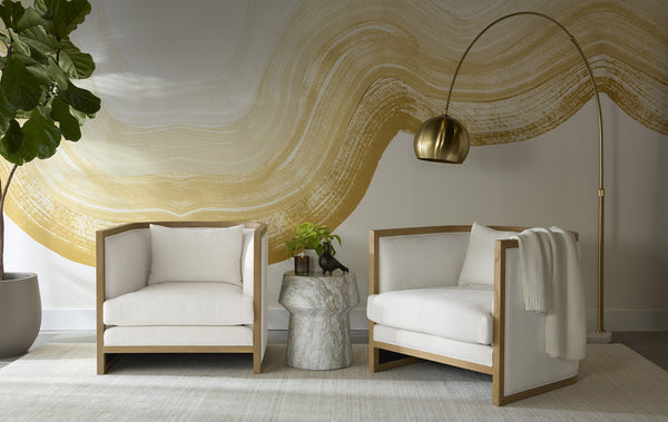 Sunpan Brie Contemporary End Table - Unique Curved Design in Natural Concrete, Perfect for Indoor & Outdoor Spaces