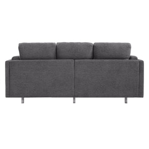 English Elm Modern Three Seat Chenille Sofa with Pocket Spring Cushions for Living Rooms Grey N763P351754E