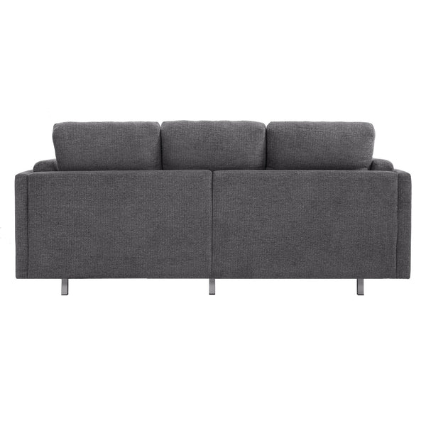 English Elm Modern Three Seat Chenille Sofa with Pocket Spring Cushions for Living Rooms Grey N763P351754E