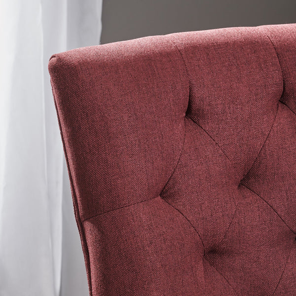 English Elm Christopher Knight Home® - Cheney Dining Chair Set Of 2 - Elegant Red Upholstered Tufted Chairs For Modern Dining Spaces 54181.00FDRED
