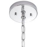 Martha Stewart Elegenza Transitional 6-light Chandelier with Fabric Drum Shades MT150-0079 Chrome