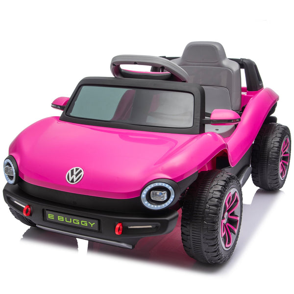 English Elm 12v Licensed Volkswagen Beetle Ride on Car with Remote Control and Suspension for Kids Pink W1578P416240