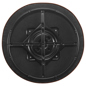 English Elm Resnick Burnt Orange Swivel Chair — Elegant Rounded Upholstered Accent Seat with Warm Wood Trim, Cozy Comfort and Style B062P358238