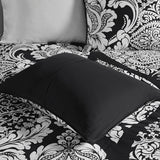 Madison Park Vienna Transitional 7 Piece Cotton Printed Comforter Set MP10-7953 Black