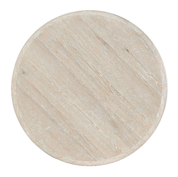 Hooker Furniture Serenity Bahari Round Cocktail Table With Rope-Wrapped Legs, Surf Wire-Brushed Oak Finish, Shelf 6350-80111-80