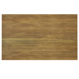 English Elm Hunter Modern Industrial Dining Table 66x40 in Solid Mango Wood Top with Black Hairpin Legs, Durable Finish Light Brown B136P203505