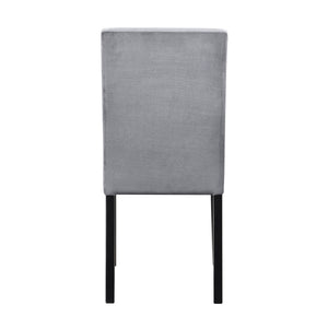English Elm Andy Channel Tufted Velvet Dining Chairs Set of 2 with Sleek Black Wood Legs B056P417146