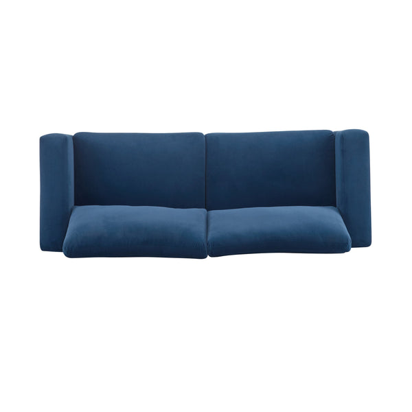 English Elm Package Three Seat Woven Fabric Sofa Scandinavian Minimalist White Living Room Blue N767P240702E