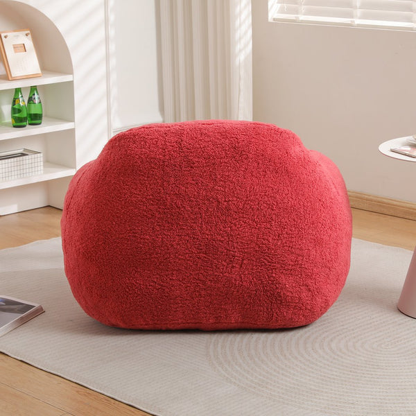 English Elm Bean Bag Chair - Oversized Memory Foam Sofa With Plush Teddy Cover For Ultimate Comfort & Style W2200P247797