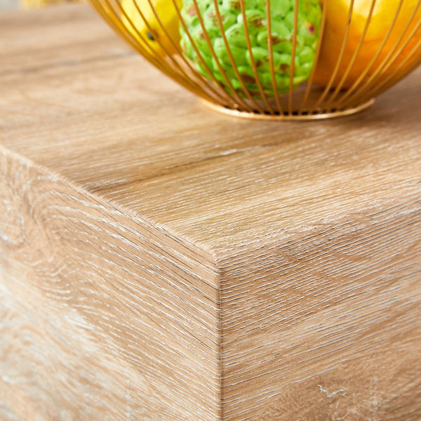 English Elm Modern Light Wood Texture MDF Coffee Table 43.3"x21.6"x17.2" — Spacious Top, Sturdy Legs, Easy Clean Finish W1151P295247