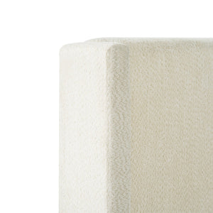 English Elm King Upholstered Bed Frame with Tall Bouclé Headboard, Solid Wood Feet, 12-Slat Support, 1000lb Capacity Beige 81.3 L x 31.5 W x 8.27 H W1716P335675