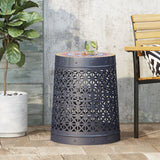 Christopher Knight Home® Cranbrook Outdoor Tile Top Side Table - Metal Frame, Transitional Style - 15