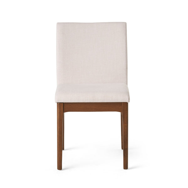 English Elm Christopher Knight Home® - DINING Chair with Upholstered Fabric Seat and Sleek Wood Legs — Compact Modern Comfort & Style Light beige 58924.00WNT