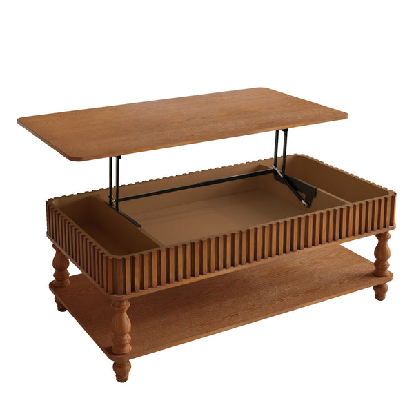 English Elm Mirrored Console Table Silver Glam Entryway Piece with Geometric U Base and Etched Detail Antique Brown W1445P370477
