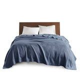 Madison Park Egyptian Cotton Casual Blanket MP51N-6430 Blue