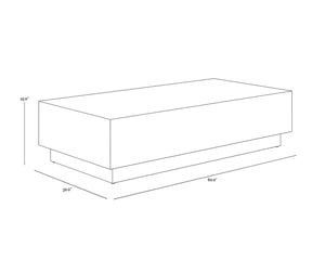 Sunpan Albans Handcrafted Coffee Table - Intricate Etched Brass Finish with Elegant Black Iron Base, 60"W