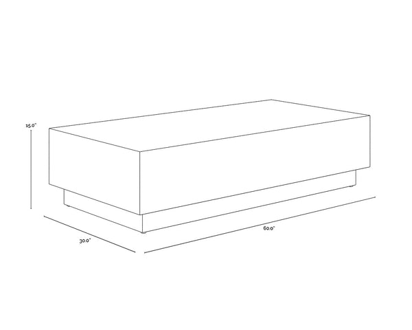 Sunpan Albans Handcrafted Coffee Table - Intricate Etched Brass Finish with Elegant Black Iron Base, 60"W