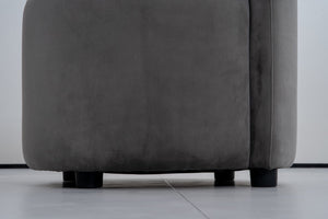 English Elm Upholstered Dark Grey Dining Chair with Backrest — Ergonomic Plush Accent Seat for Kitchen & Living Room W2998P235173