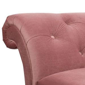 English Elm Samuel Velvet Tufted Chaise Lounge Elegant Roll Arm Reading Nook Accent Chair B2719P238292