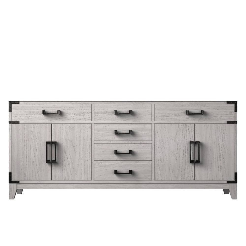English Elm White Oak Double Bath Vanity - 72" W, Spacious Storage, Soft-Close Design, Natural Finish For Luxury B2731P259904-GIGA